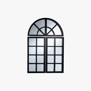 Wall Mirror Black Frame Window Decoration