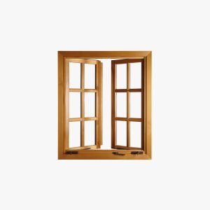 Double Glazing Glass Aluminum Wood Window